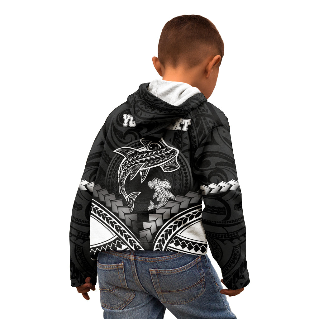 Personalised Happy Father's Day Kid Hoodie I Love You Dad Polynesian Style LT05 - Polynesian Pride