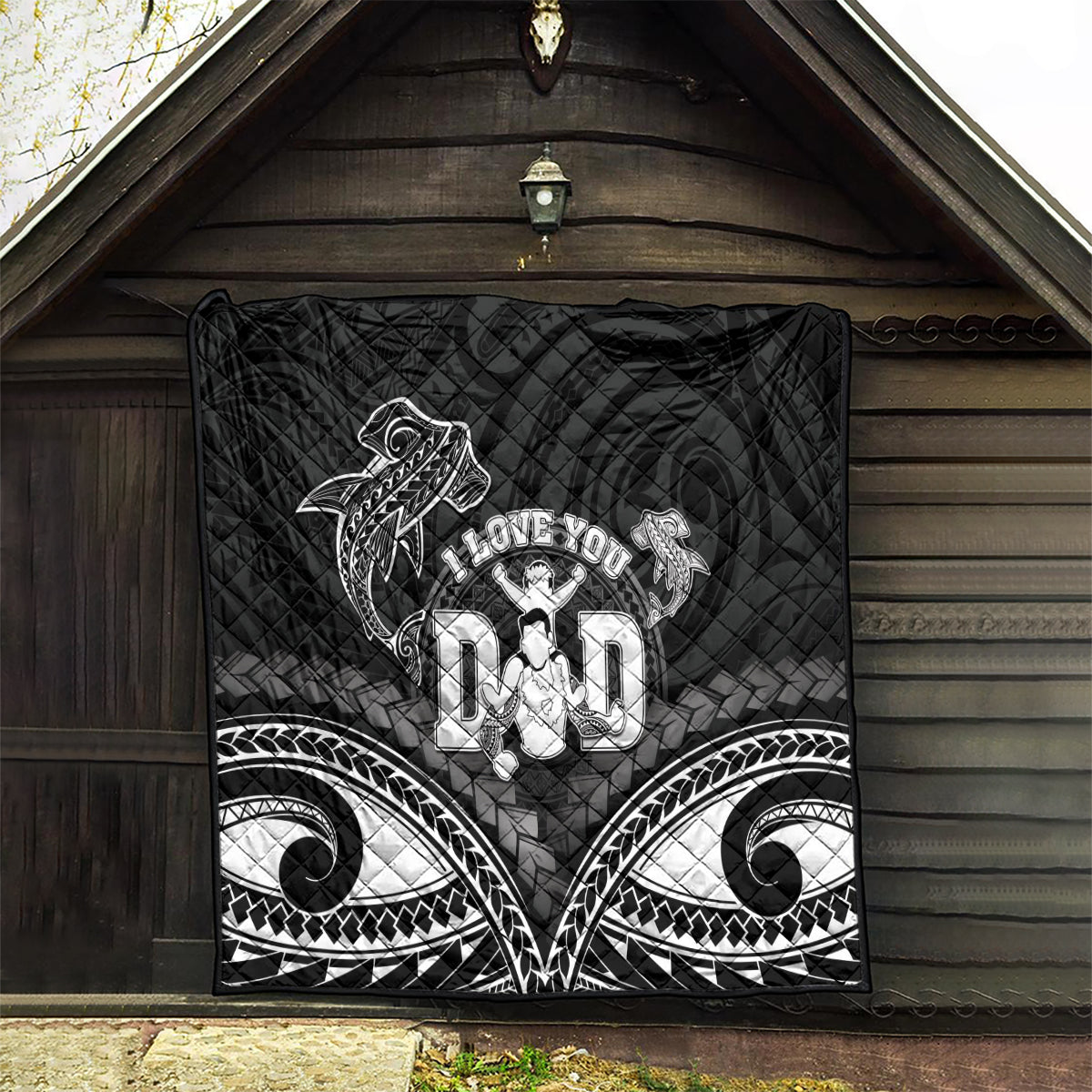 Happy Father's Day Quilt I Love You Dad Polynesian Style LT05 - Polynesian Pride