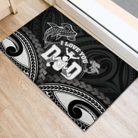 Happy Father's Day Rubber Doormat I Love You Dad Polynesian Style