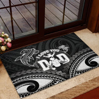 Happy Father's Day Rubber Doormat I Love You Dad Polynesian Style