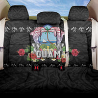 Guam Chamorro Back Car Seat Cover Tribal Latte Stone With Dolphins Black