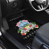 Guam Chamorro Car Mats Tribal Latte Stone With Dolphins Black