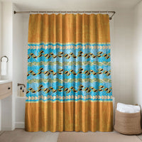 Hawaii Humuhumu Fish Maile Pikake Lei Bathroom Set Tribal Tapa Orange Version