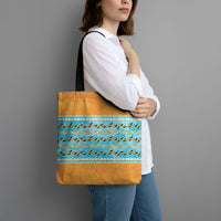 Hawaii Humuhumu Fish Maile Pikake Lei Tote Bag Tribal Tapa Orange Version LT05 - Polynesian Pride