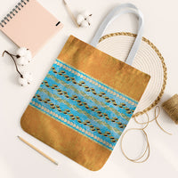 Hawaii Humuhumu Fish Maile Pikake Lei Tote Bag Tribal Tapa Orange Version LT05 White Strap One Size Orange - Polynesian Pride