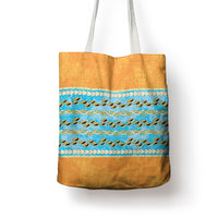 Hawaii Humuhumu Fish Maile Pikake Lei Tote Bag Tribal Tapa Orange Version LT05 - Polynesian Pride