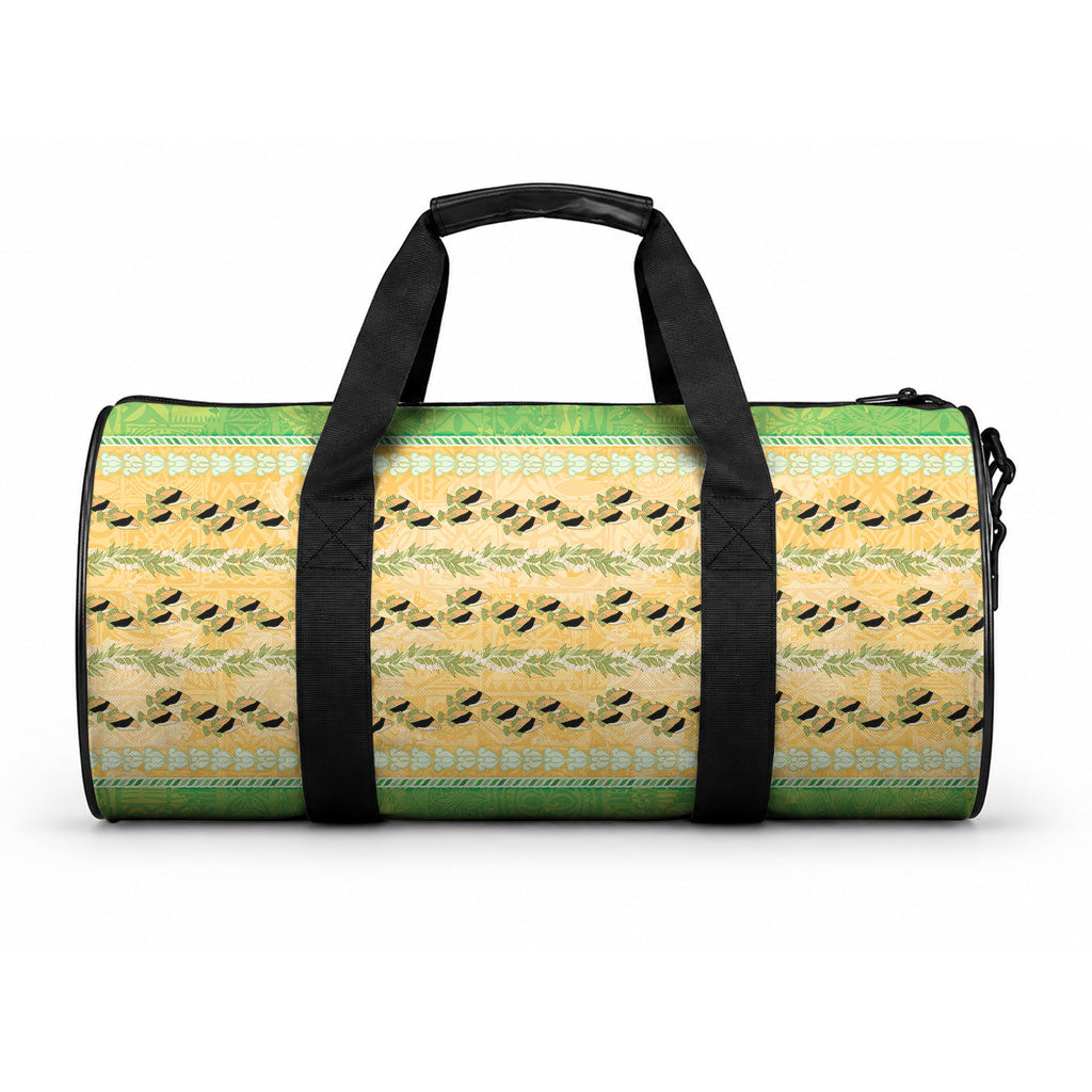 Hawaii Humuhumu Fish Maile Pikake Lei Duffle Bag Tribal Tapa Green Version LT05 One size Green - Polynesian Pride