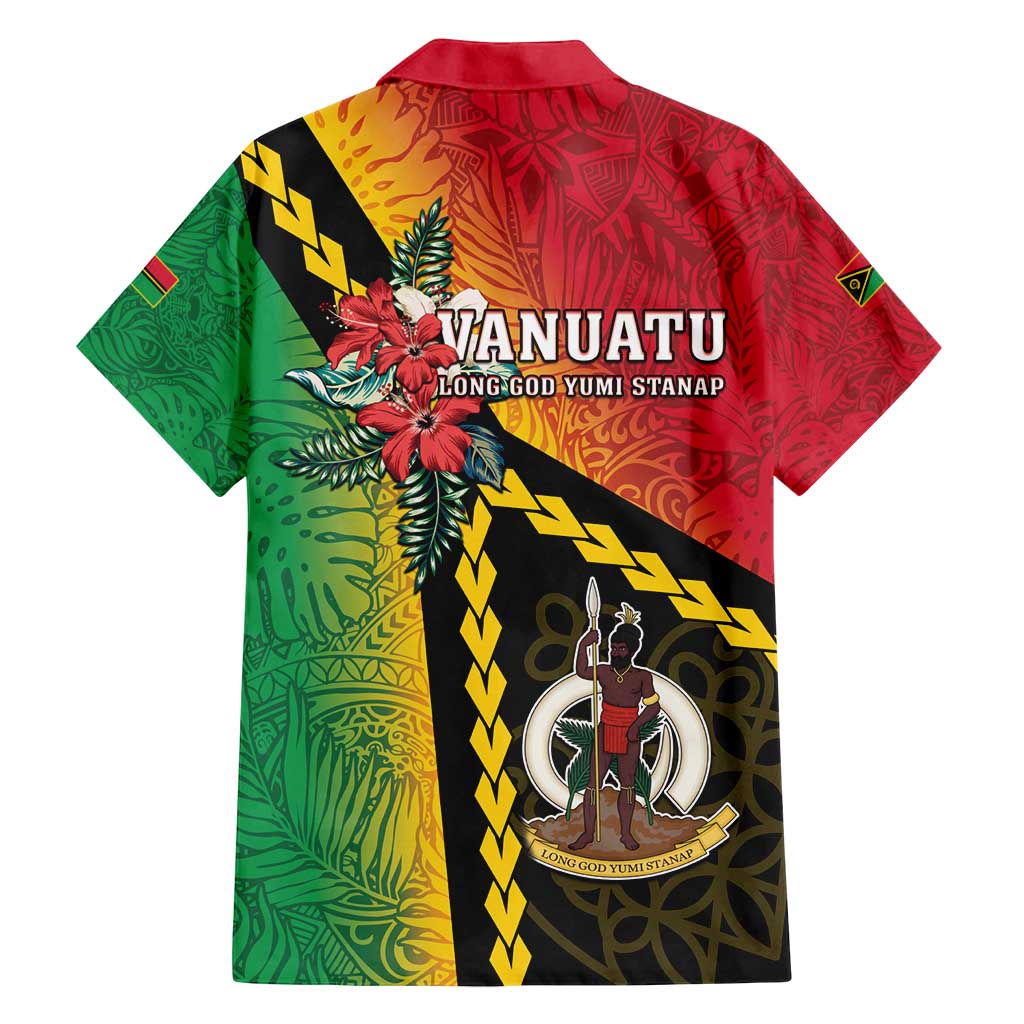 Happy Vanuatu Constitution Day Family Matching Long Sleeve Bodycon Dress and Hawaiian Shirt Flag Style With Sand Drawing Pattern LT05 - Polynesian Pride