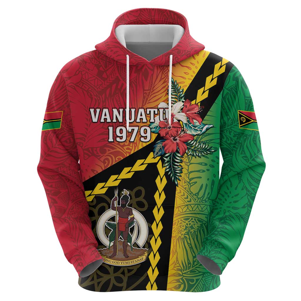 Happy Vanuatu Constitution Day Hoodie Flag Style With Sand Drawing Pattern LT05 - Polynesian Pride