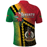 Happy Vanuatu Constitution Day Polo Shirt Flag Style With Sand Drawing Pattern LT05 - Polynesian Pride