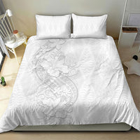 Tokelau White Sunday Bedding Set Elegant Hibiscus Polynesian Tribal Pattern LT05 - Polynesian Pride