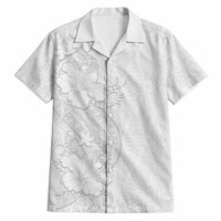 Tokelau White Sunday Hawaiian Shirt Elegant Hibiscus Polynesian Tribal Pattern LT05 White - Polynesian Pride