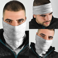 Tokelau White Sunday Neck Gaiter Elegant Hibiscus Polynesian Tribal Pattern LT05 - Polynesian Pride