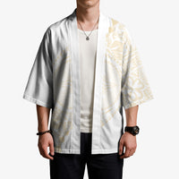 Tonga White Sunday Kimono Lotu Tamaiti Tongan Kupesi Pattern LT05 - Polynesian Pride