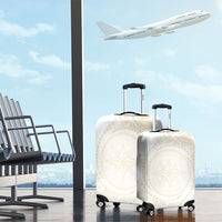 Tonga White Sunday Luggage Cover Lotu Tamaiti Tongan Kupesi Pattern LT05 - Polynesian Pride