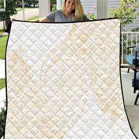 Tonga White Sunday Quilt Lotu Tamaiti Tongan Kupesi Pattern LT05 Beige - Polynesian Pride