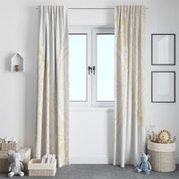Tonga White Sunday Window Curtain Lotu Tamaiti Tongan Kupesi Pattern LT05 - Polynesian Pride