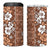 Hawaii Vintage Brown Hibiscus Tapa Pattern 4 in 1 Can Cooler Tumbler