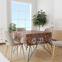 Hawaii Vintage Brown Hibiscus Tapa Pattern Tablecloth LT05 - Polynesian Pride