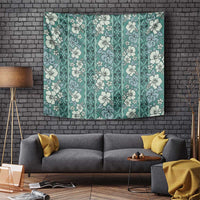 Hawaii Vintage Green Hibiscus Tapa Pattern Tapestry LT05 - Polynesian Pride