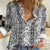 Hawaii Vintage Gray Hibiscus Tapa Pattern Women Casual Shirt