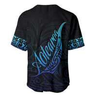 Aotearoa New Zealand Baseball Jersey Koru Fern Blue Gradient LT05 - Polynesian Pride