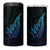 Aotearoa New Zealand 4 in 1 Can Cooler Tumbler Koru Fern Blue Gradient