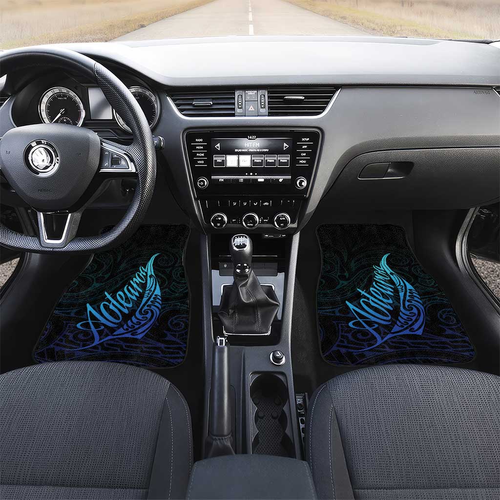 Aotearoa New Zealand Car Mats Koru Fern Blue Gradient