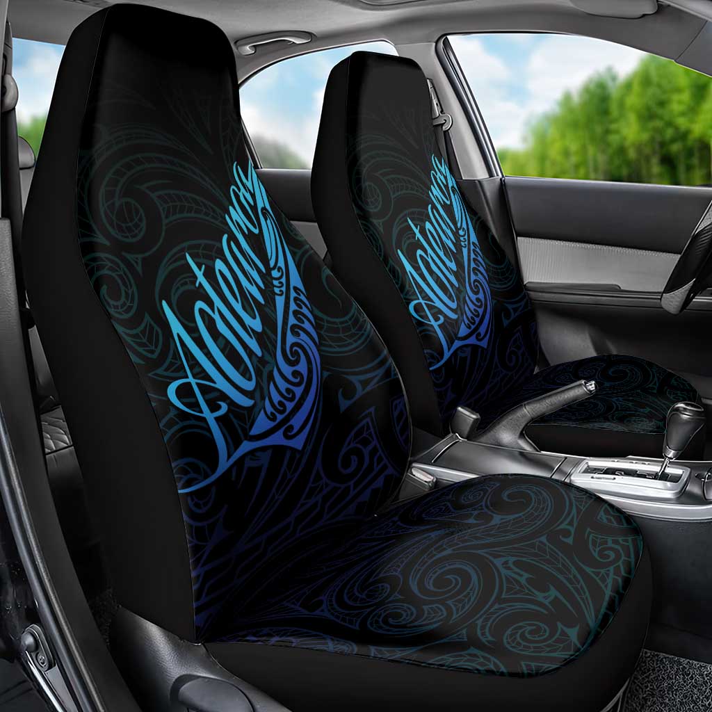 Aotearoa New Zealand Car Seat Cover Koru Fern Blue Gradient