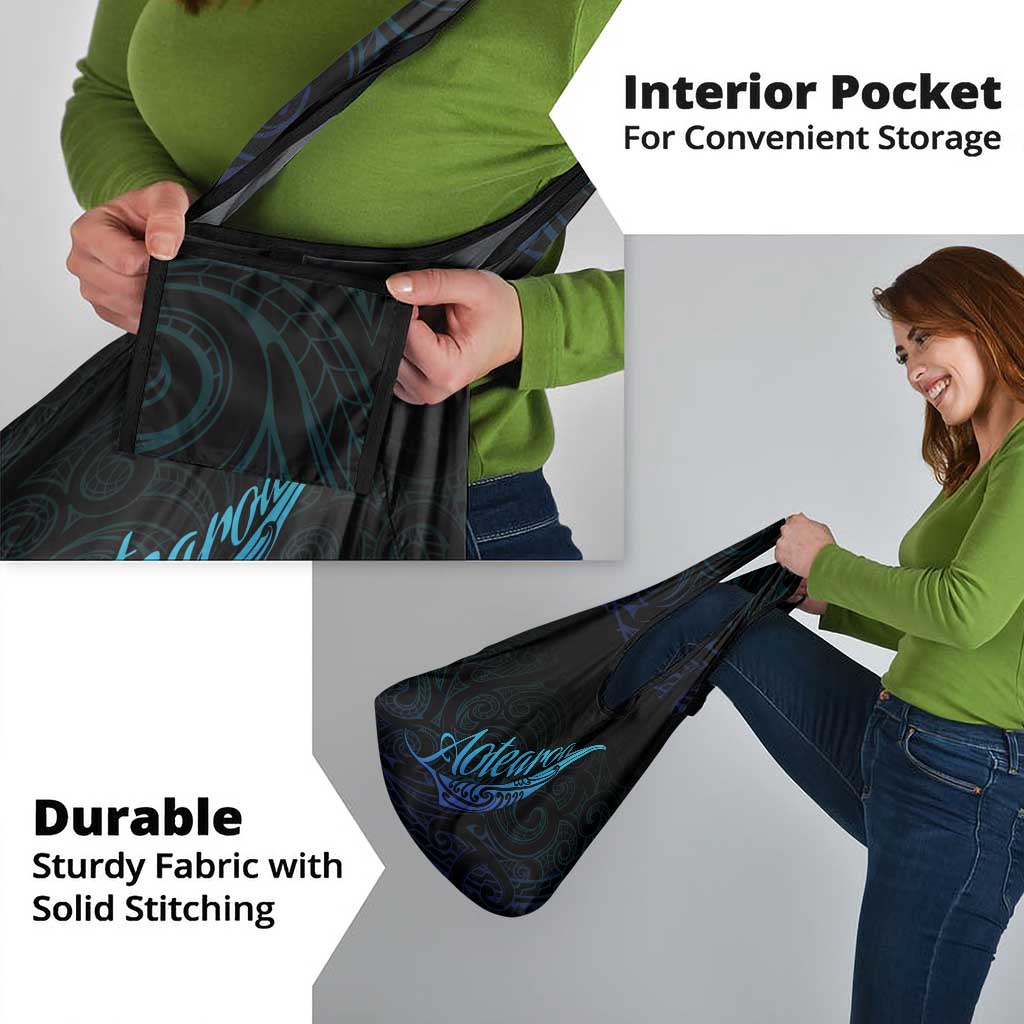 Aotearoa New Zealand Grocery Bag Koru Fern Blue Gradient