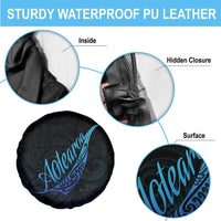 Aotearoa New Zealand Spare Tire Cover Koru Fern Blue Gradient LT05 - Polynesian Pride