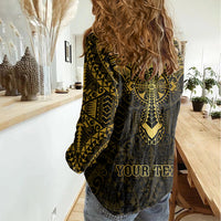 Personalized Polynesia Women Casual Shirt With Christian Cross LT05 - Polynesian Pride