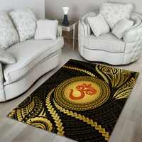 Polynesia Area Rug With Hindu Om Symbol LT05 - Polynesian Pride