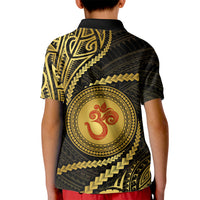 Polynesia Kid Polo Shirt With Hindu Om Symbol LT05 - Polynesian Pride