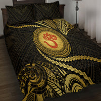 Polynesia Quilt Bed Set With Hindu Om Symbol LT05 - Polynesian Pride