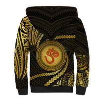 Polynesia Sherpa Hoodie With Hindu Om Symbol LT05 - Polynesian Pride