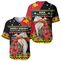 Papua New Guinea Christmas Baseball Jersey Bird Of Paradise Hamamas Krismas LT05 - Polynesian Pride