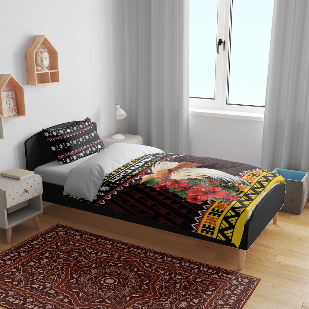 Papua New Guinea Christmas Bedding Set Bird Of Paradise Hamamas Krismas LT05 - Polynesian Pride
