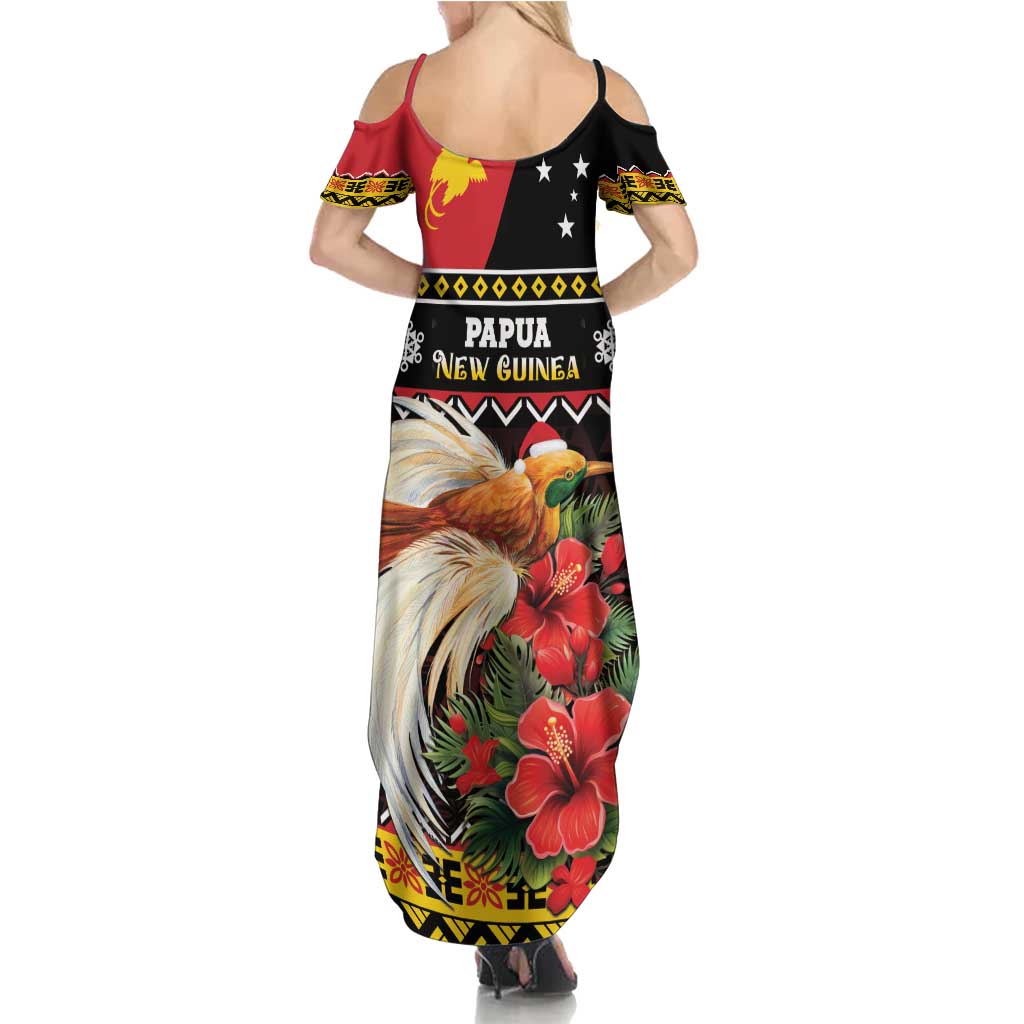 Papua New Guinea Christmas Family Matching Summer Maxi Dress and Hawaiian Shirt Bird Of Paradise Hamamas Krismas