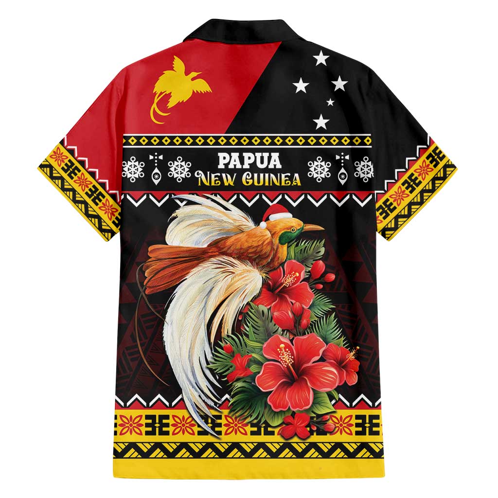 Papua New Guinea Christmas Family Matching Tank Maxi Dress and Hawaiian Shirt Bird Of Paradise Hamamas Krismas