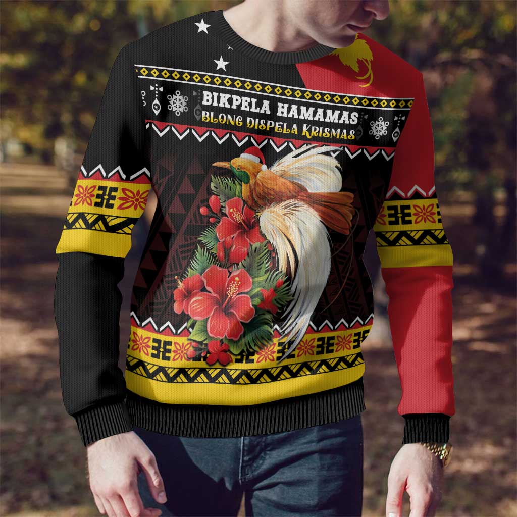 Papua New Guinea Christmas Ugly Christmas Sweater Bird Of Paradise Hamamas Krismas