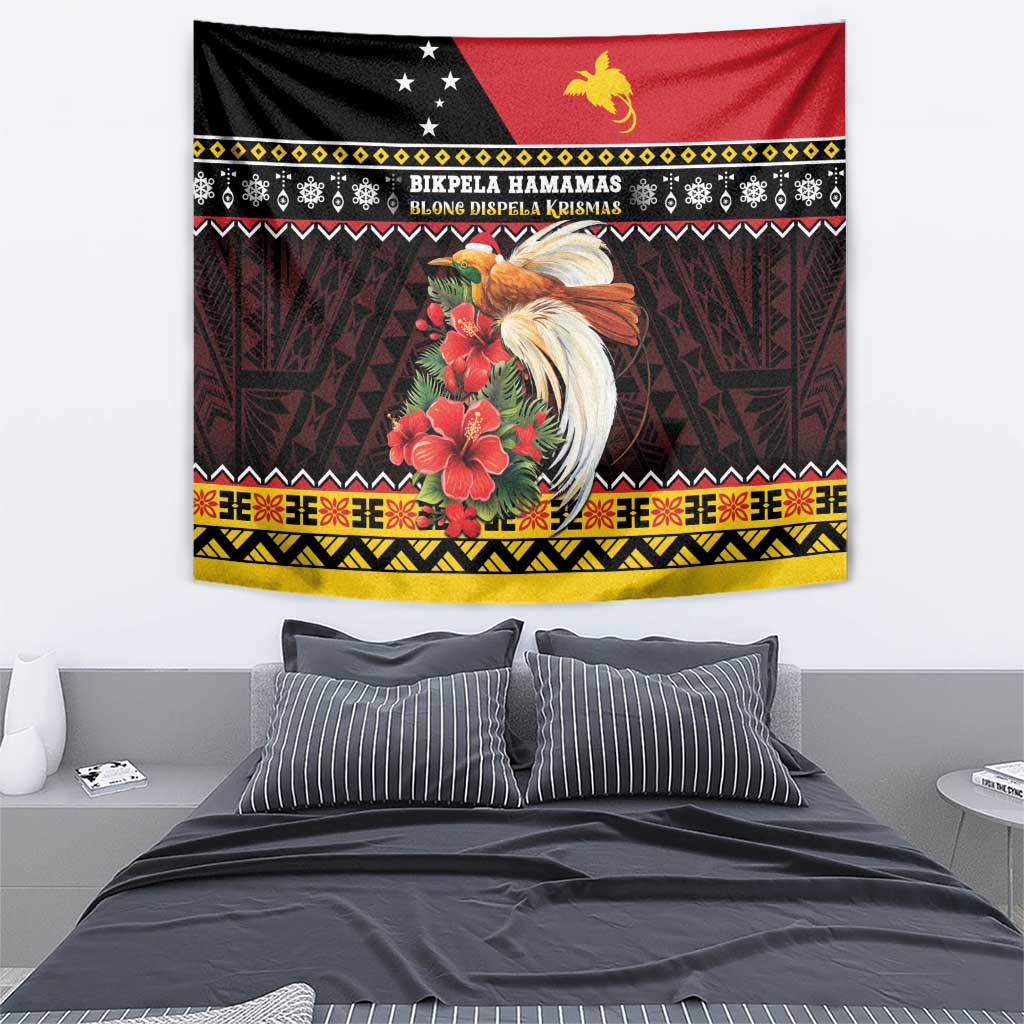Papua New Guinea Christmas Tapestry Bird Of Paradise Hamamas Krismas LT05 - Polynesian Pride