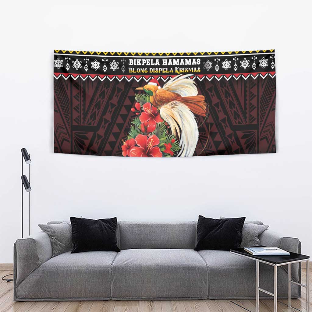 Papua New Guinea Christmas Tapestry Bird Of Paradise Hamamas Krismas LT05 - Polynesian Pride