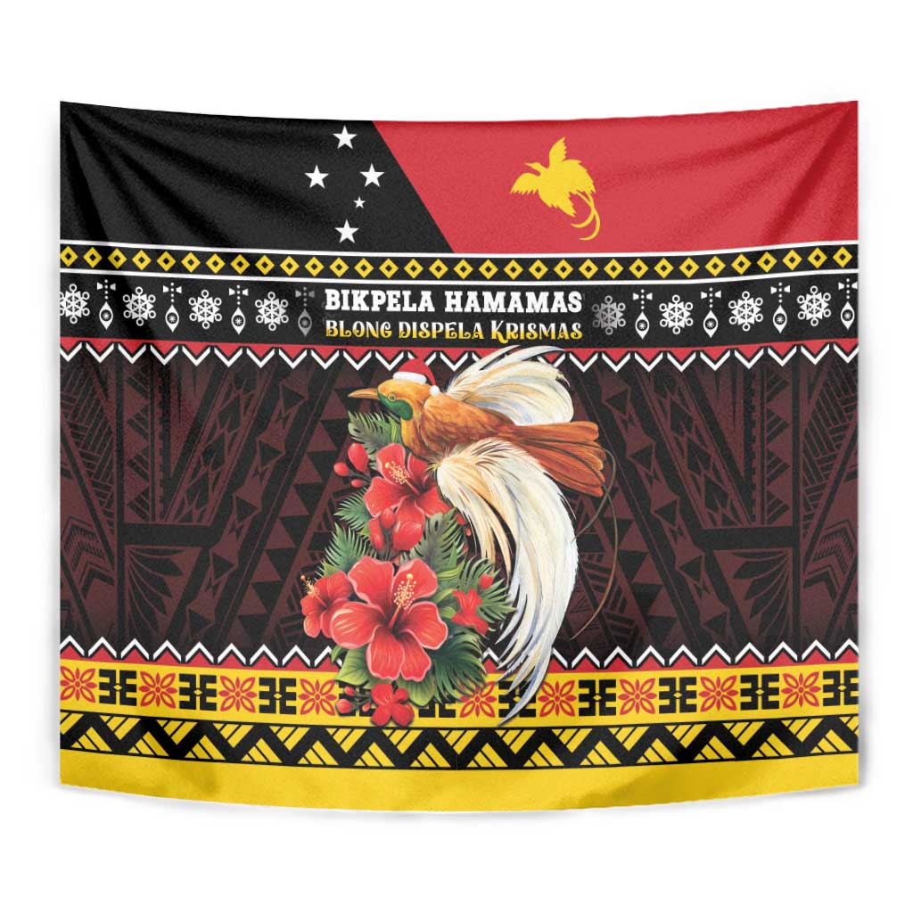 Papua New Guinea Christmas Tapestry Bird Of Paradise Hamamas Krismas LT05 - Polynesian Pride