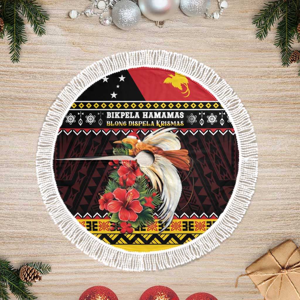 Papua New Guinea Christmas Tree Skirt Bird Of Paradise Hamamas Krismas