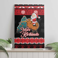 New Zealand Christmas Canvas Wall Art Funny Santa Riding Kiwi Meri Kirihimete LT05 - Polynesian Pride