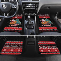 New Zealand Christmas Car Mats Funny Santa Riding Kiwi Meri Kirihimete