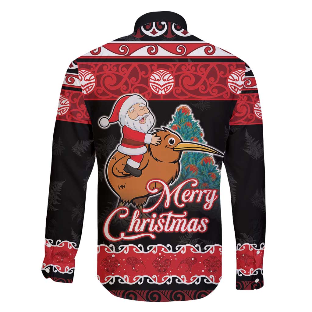New Zealand Christmas Family Matching Mermaid Dress and Hawaiian Shirt Funny Santa Riding Kiwi Meri Kirihimete