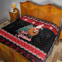 New Zealand Christmas Quilt Funny Santa Riding Kiwi Meri Kirihimete LT05 - Polynesian Pride