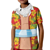 Polynesia Santa Claus Costume Kid Polo Shirt Tropical Vibe LT05 Kid Red - Polynesian Pride